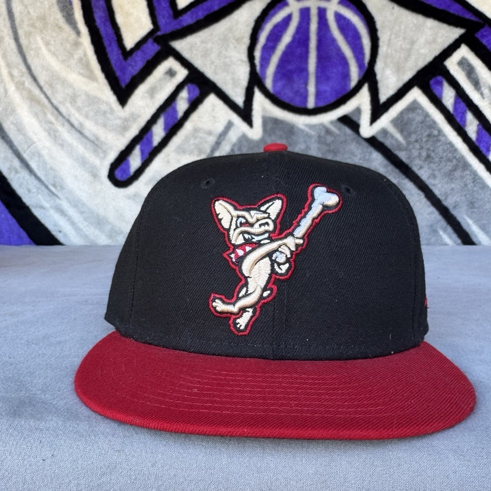 Size 7‎ 1/8 - Men New Era  Black/Red El Paso Chihuahuas 59FIFTY Fitted